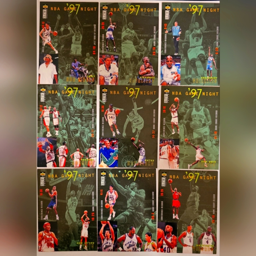 1997 UPPER DECK COLLECTORS CHOICE NBA GAME NIGHT-LOT OF 15